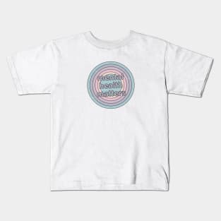 Mental Health Matters | Retro Circle French Grey Kids T-Shirt